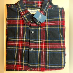 NWT Abercrombie & Fitch Men’s Soft Flannel Long Sleeve Cotton Plaid Shirt Size M